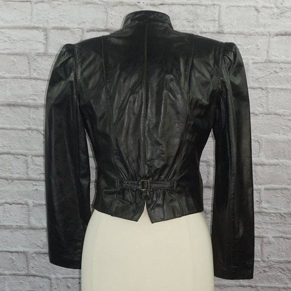 Vintage 80s Wilson Cropped Leather Jacket - Picture 4 of 9